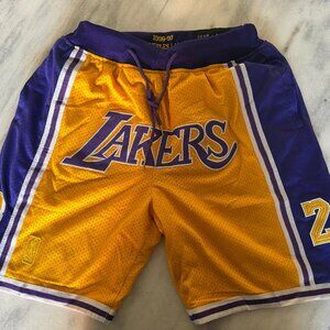 NBA Los Angels Lakers Kobe Bryant Rookie Just Don Basketball Shorts Size M Mens